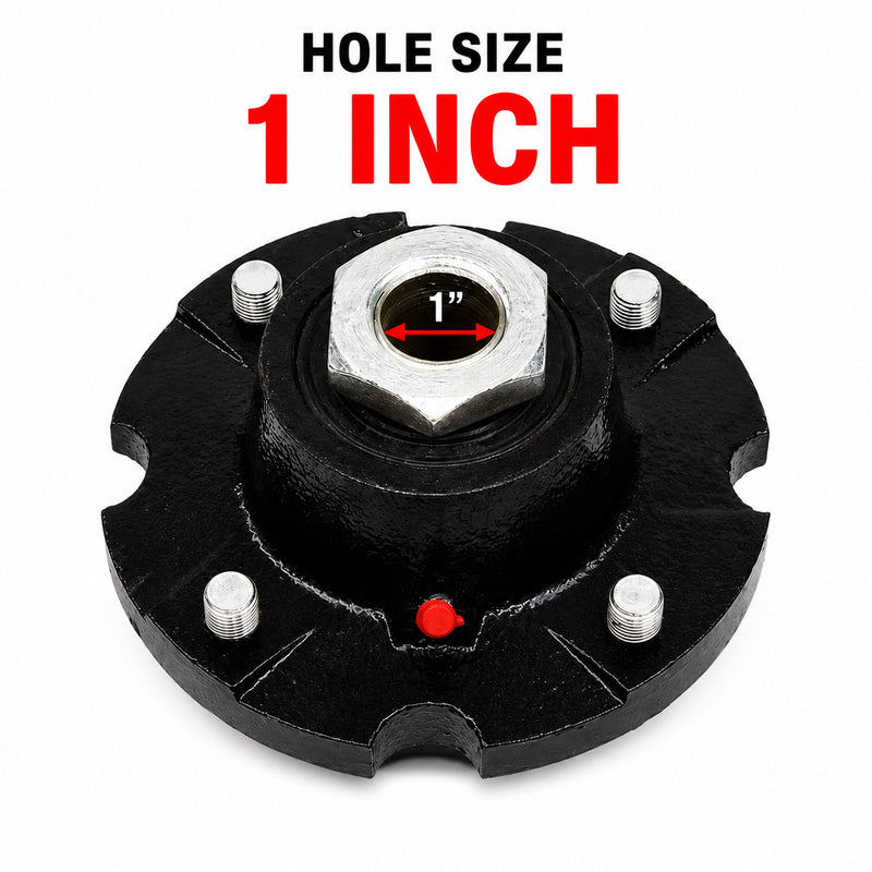 HUB W/BRGS F/1" AXLE ADJ 3 PC