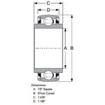 W208PPB11 DISC BEARING 7/8"