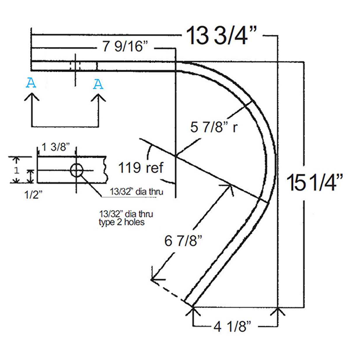 1 HOLE LANDSCAPE RAKE TINE