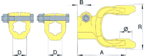 1-3/4" X 20 SER 8 YOKE